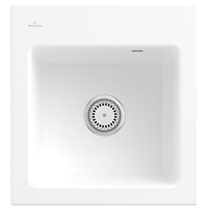 Villeroy und Boch Subway 45 XS Einbauspüle 678101RW mit Ablaufgarnitur, 475 x 510 mm, Handbetätigung, stone white CeramicPlus