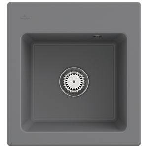 Villeroy & Boch Subway 45 XS Einbauspüle 678101SL mit Ablaufgarnitur und Handbetätigung, 475 x 510 mm, Stone