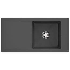 Villeroy & Boch Timeline Einbauspüle 679001i4 mit Ablaufgarnitur und Handbetätigung, Graphit