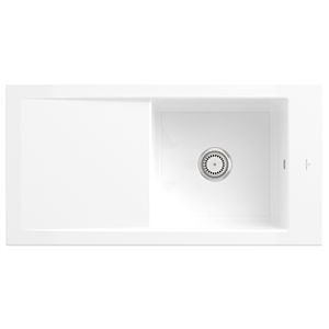 Villeroy & Boch Timeline sink 679001KG with waste set and manual operation, Snow White