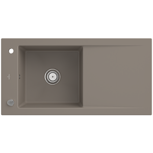 Villeroy &amp; Boch Timeline built-in sink 679002TR with drain fitting and eccentric operation, Timber