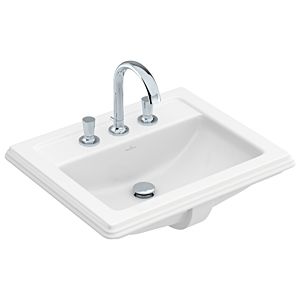Villeroy & Boch Hommage Einbauwaschtisch 710263R1 63x52,5cm, weiss mit Ceramicplus, 1 Hahnloch
