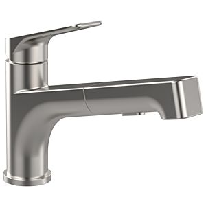 Villeroy und Boch Spültisch-Einhebelmischer 928100LC schwenkbarer Strahlregler, Edelstahl massiv
