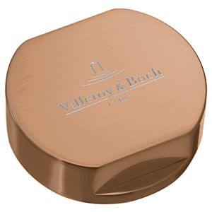 Villeroy et Boch capuchon 94052504 bronze, Inox solide, rond, pour double poignée tournante