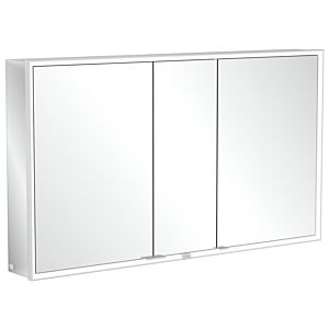 Villeroy et Boch My View Now armoire miroir A4571300 130 x 75 x 16,8 cm, éclairage LED, 3 portes, interrupteur marche / arrêt