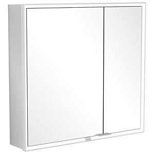 Villeroy et Boch My View Now armoire miroir A4588000 80 x 75 x 16,8 cm, éclairage LED, 2 portes, avec interrupteur marche/arrêt