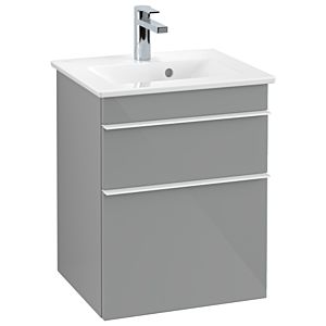 Villeroy und Boch Venticello Waschtisch-Unterschrank A92202RA 46,6 x 59 x 42,5 cm, Griff White, Glass Glossy Grey