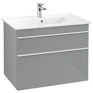 Venticello Villeroy et Boch vasque A92502RA 75,3 x 59 x 50,2 cm, poignée blanche, verre Glossy Grey