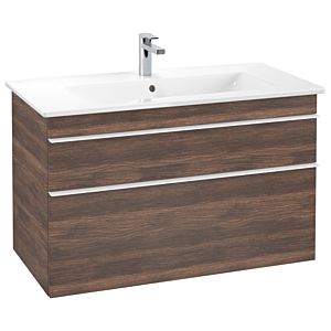 Villeroy and Boch Venticello vanity unit A92602VH 95.3 x 59 x 50.2 cm, basin in the middle, handle white, arizona oak