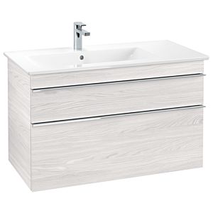 Villeroy and Boch Venticello vanity unit A92701E8 95.3 x 59 x 50.2 cm, basin left, handle chrome, White Wood