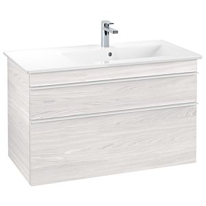 Villeroy and Boch Venticello vanity unit A92802E8 95.3 x 59 x 50.2 cm, basin right, handle white, White Wood