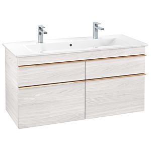 Villeroy and Boch Venticello vanity unit A92905E8 115.3 x 59 x 50.2 cm, copper handle, White Wood