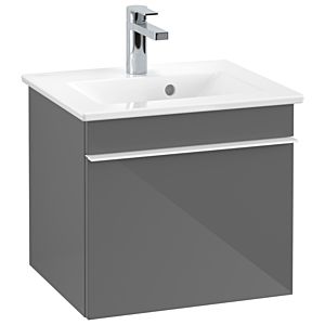 Villeroy and Boch Venticello vanity unit A93102FP 46.6 x 42 x 42.6 cm, white handle, Glossy Grey