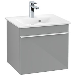 Venticello Villeroy et Boch vasque A93102RA 46,6 x 42 x 42,6 cm, poignée blanche, verre Glossy Grey