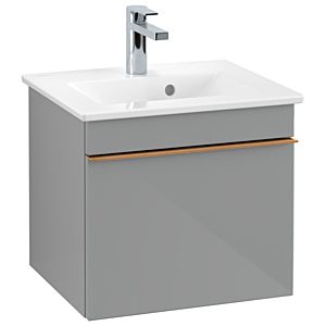 Villeroy und Boch Venticello Waschtisch-Unterschrank A93105RA 46,6 x 42 x 42,6 cm, Griff Copper, Glass Glossy Grey