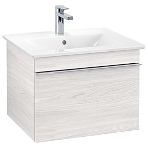 Villeroy and Boch Venticello vanity unit A93201E8 55.3 x 42 x 50.2 cm, chrome handle, White Wood