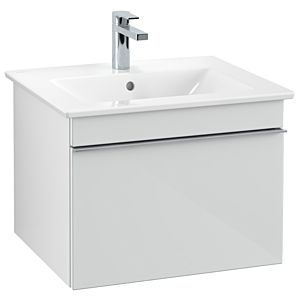 Venticello Villeroy et Boch vasque A93201RE 55,3 x 42 x 50,2 cm, poignée chrome, verre Glossy White