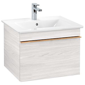 Villeroy and Boch Venticello vanity unit A93205E8 55.3 x 42 x 50.2 cm, copper handle, White Wood