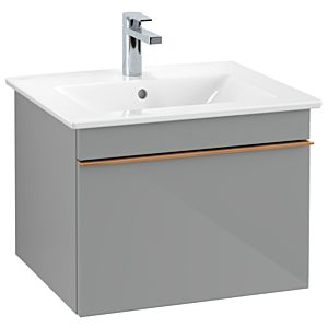 Villeroy and Boch Venticello vanity unit A93205RA 55.3 x 42 x 50.2 cm, handle copper, glass Glossy Grey