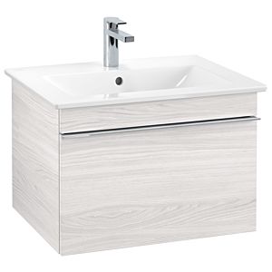 Villeroy and Boch Venticello vanity unit A93301E8 60.3 x 42 x 50.2 cm, chrome handle, White Wood