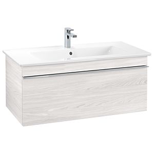 Villeroy and Boch Venticello vanity unit A93501E8 95.3 x 42 x 50.2 cm, chrome handle, White Wood