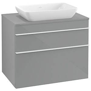 Villeroy und Boch Venticello Waschtisch-Unterschrank A94002RA 75,7 x 60,6 x 50,2 cm, Griff White, Glass Glossy Grey