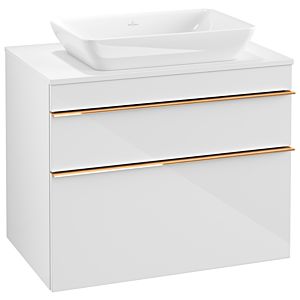Venticello Villeroy et Boch vasque A94005DH 75,7 x 60,6 x 50,2 cm, poignée en cuivre, Glossy White