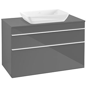 Villeroy and Boch Venticello vanity unit A94102FP 95.7 x 60.6 x 50.2 cm, vanity center, handle white, Glossy Grey