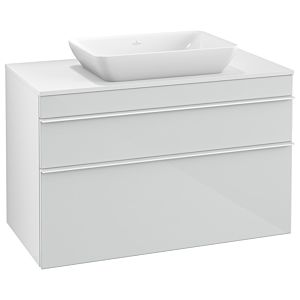 Venticello Villeroy et Boch vasque A94102RE 95,7 x 60,6 x 50,2 cm, centre vasque, poignée blanche, verre Glossy White