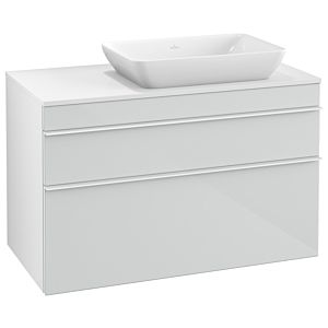 Venticello Villeroy et Boch vasque A94302RE 95,7 x 60,6 x 50,2 cm, vasque à droite, poignée blanche, verre Glossy White