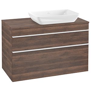 Venticello Villeroy et Boch vasque A94302VH 95,7 x 60,6 x 50,2 cm, meuble sous-vasque à droite, poignée blanc, chêne arizona