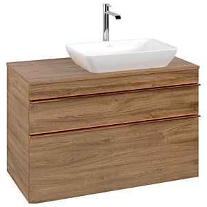 Villeroy and Boch Venticello vanity unit A94305RH 95.7x60.6x50.2cm, vanity unit right, handle copper, Kansas Oak