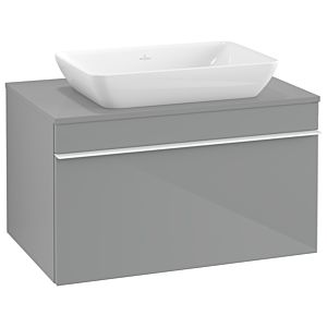 Villeroy and Boch Venticello vanity unit A94502RA 75.7 x 43.6 x 50.2 cm, handle white, glass Glossy Grey