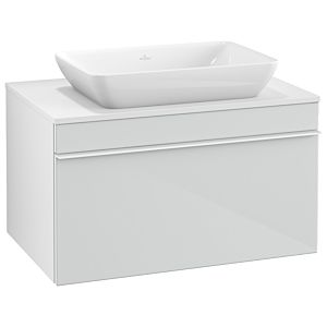 Venticello Villeroy et Boch vasque A94502RE 75,7 x 43,6 x 50,2 cm, poignée blanche, verre Glossy White
