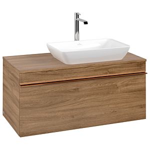 Villeroy and Boch Venticello vanity unit A94805RH 95.7x43.6x50.2cm, vanity unit right, copper handle, Kansas Oak