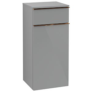 Villeroy and Boch Venticello side cabinet A95015RA 40.4 x 86.6 x 37.2 cm, stop right, handle copper, glass Glossy Grey