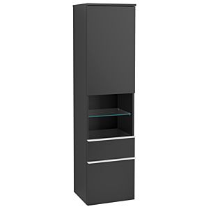 Villeroy und Boch Venticello Hochschrank A95212PD 40,4 x 154,6 x 37,2 cm, rechts, Griff White, Black Matt Lacquer