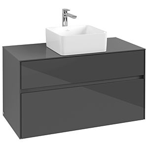 Villeroy and Boch Collaro vanity unit C03800FP 100 x 54.8 x 50 cm, Glossy Grey
