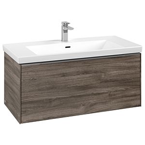 Villeroy and Boch Subway 3.0 vanity unit C56900RK 97.3x42.9x47.8cm, without LED / handle aluminum glossy, stone oak
