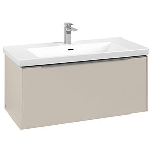 Subway 3.0 Villeroy et Boch vasque C569L0VN 97,3x42,9x47,8cm, avec LED / poignée aluminium brillant, gris cachemire