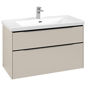 Subway 3.0 Villeroy et Boch vasque C570L1VN 97,3x57,6x47,8cm, avec LED / poignée Noir volcan, gris cachemire