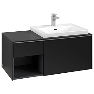 Subway 3.0 Villeroy et Boch vasque C571L0VL 100,1x42,25x51,6cm, avec LED / poignée aluminium brillant, noir volcan