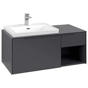 Villeroy und Boch Subway 3.0 Waschtisch-Unterschrank C572L2VR 100,1x42,25x51,6cm, mit LED/Griff monochrom, graphite