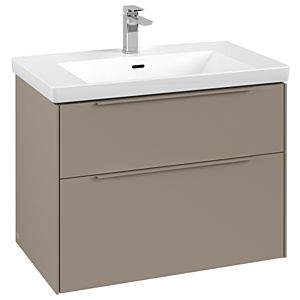 Villeroy and Boch Subway 3.0 vanity unit C57402VM 77.2x57.6x47.8cm, without LED / handle monochrome, taupe