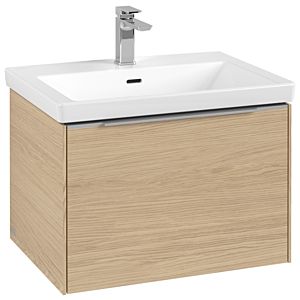 Villeroy und Boch Subway 3.0 Waschtisch-Unterschrank C57500VJ 62,2x42,9x47,8cm, ohne LED/Griff Aluminium glänzend, nordic oak