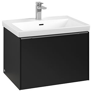 Subway 3.0 Villeroy et Boch vasque C575L0VL 62,2x42,9x47,8cm, avec LED / poignée aluminium brillant, noir volcan