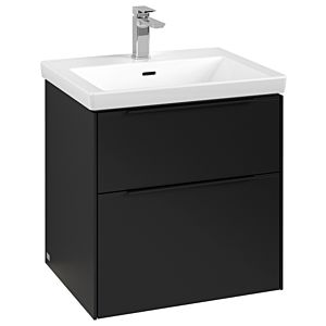 Subway 3.0 Villeroy et Boch vasque C578L1VL 57,2x57,6x47,8cm, avec LED / poignée Noir volcan, noir volcan