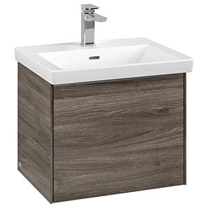 Subway 3.0 Villeroy et Boch vasque C579L0RK 52,3x42,9x44,75cm, avec LED / poignée aluminium brillant, chêne pierre