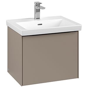 Villeroy and Boch Subway 3.0 vanity unit C579L1VM 52.3x42.9x44.75cm, with LED / handle Volcano black, taupe