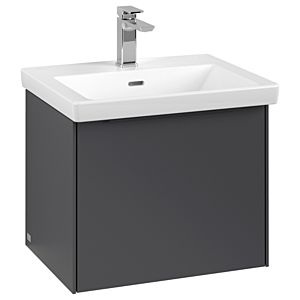 Villeroy und Boch Subway 3.0 Waschtisch-Unterschrank C579L2VR 52,3x42,9x44,75cm, mit LED/Griff monochrom, graphite